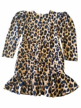 Beulah Style | Leopard Print Ruffle Hem Dress